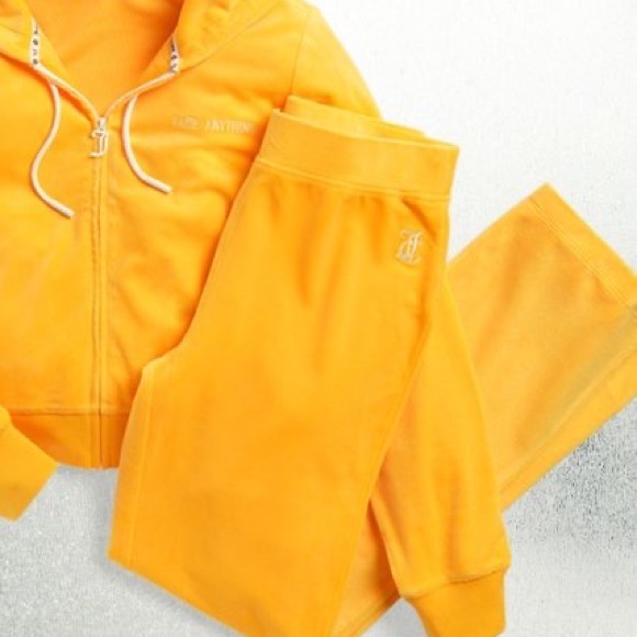 Juicy Couture x OLAY Sunny Yellow Velour Tracksuit Bottoms LIMITED EDITION - Picture 3 of 13